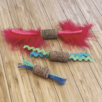 wine cork cat toys