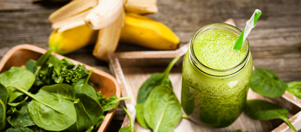 spinach, banana and green drink